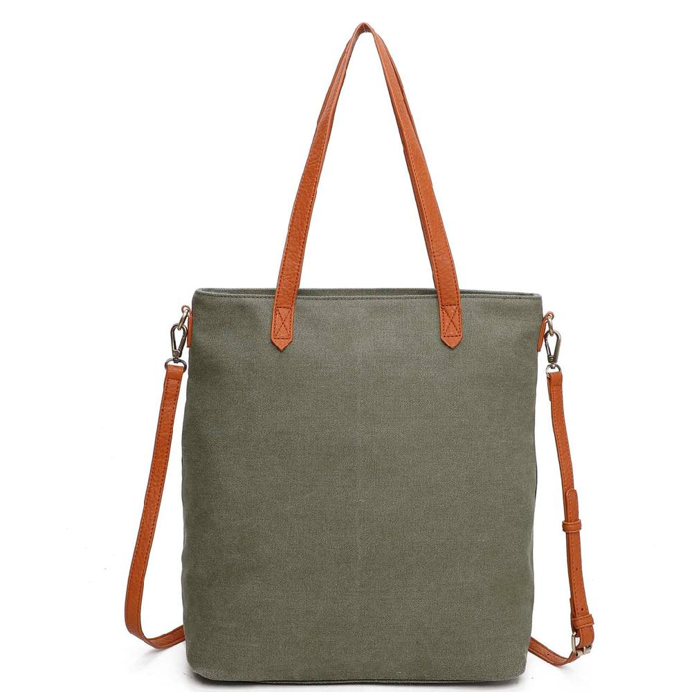 ampere creations The Katrina Canvas Tote - Army Green