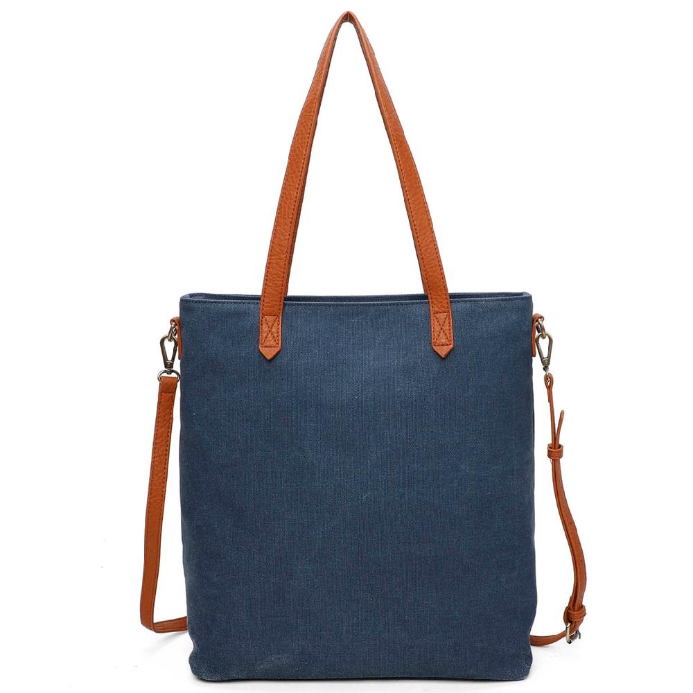 ampere creations The Katrina Canvas Tote - Deep Sea Blue