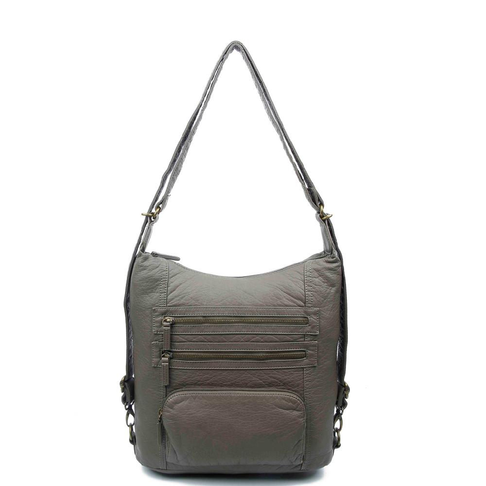 ampere creations The Lisa Convertible Backpack Crossbody - Dark Grey