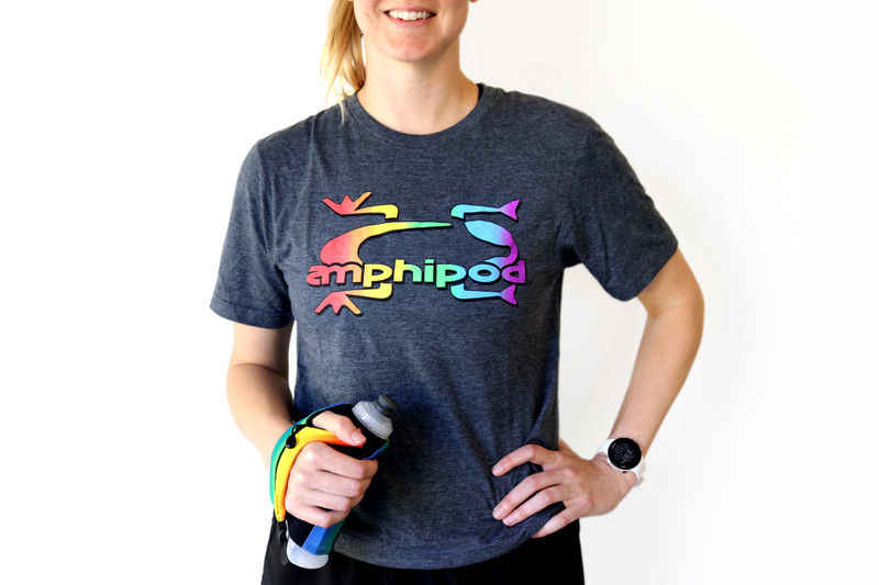Amphipod Love The Run™ Rainbow/Gray T-Shirt