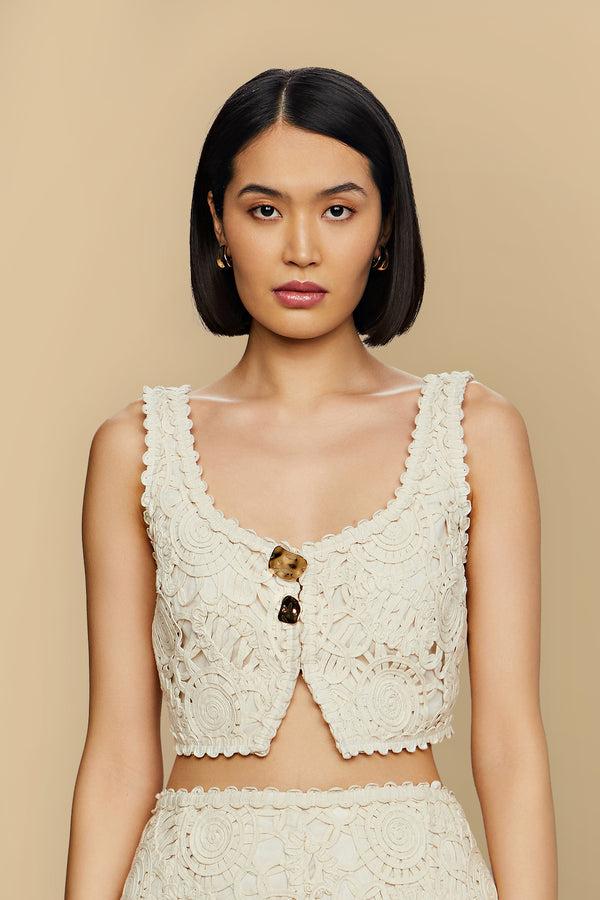 Amur Aella Crop Top IVORY