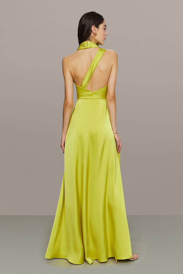 Amur Allen Strappy Gown Lily Pad