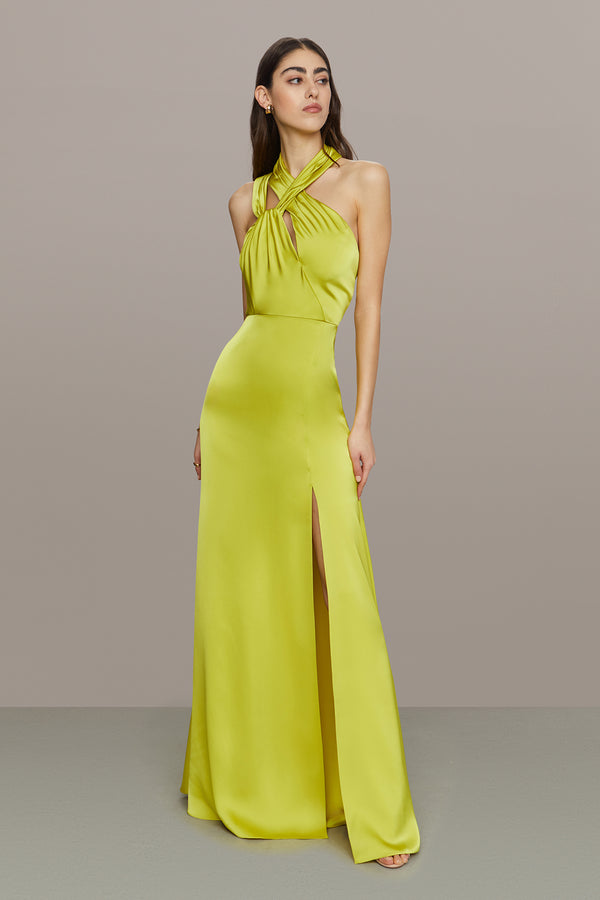 Amur Allen Strappy Gown Lily Pad