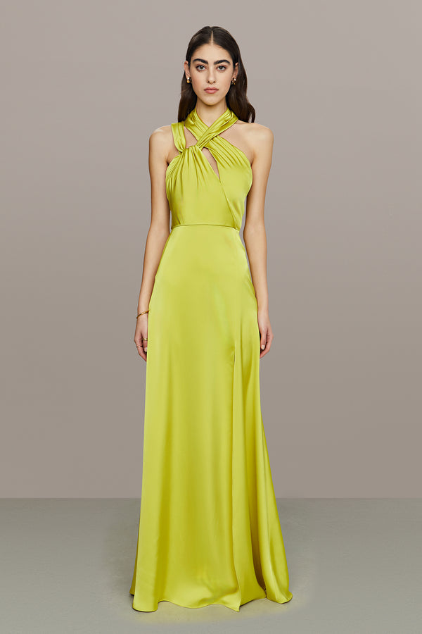 amur Allen Strappy Gown Lily Pad