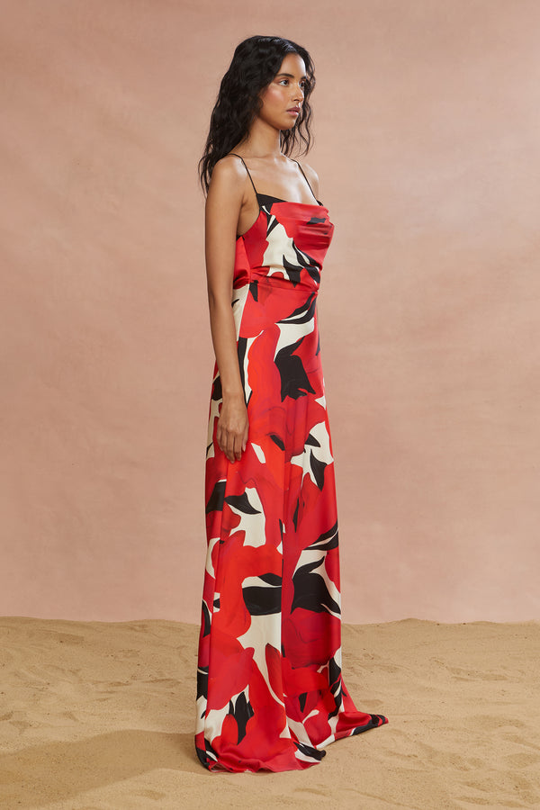 Amur Alyina Gown Red Bloom
