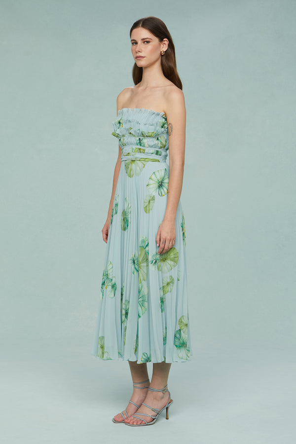 Amur Cathy Midi Dress Lilypad Pond