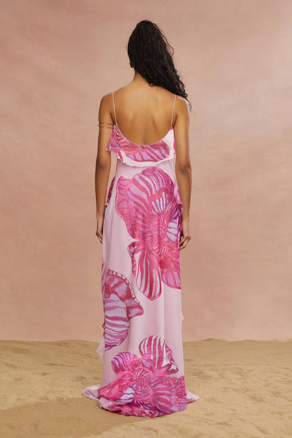 Amur Celsey Flower Gown Sand Verbana