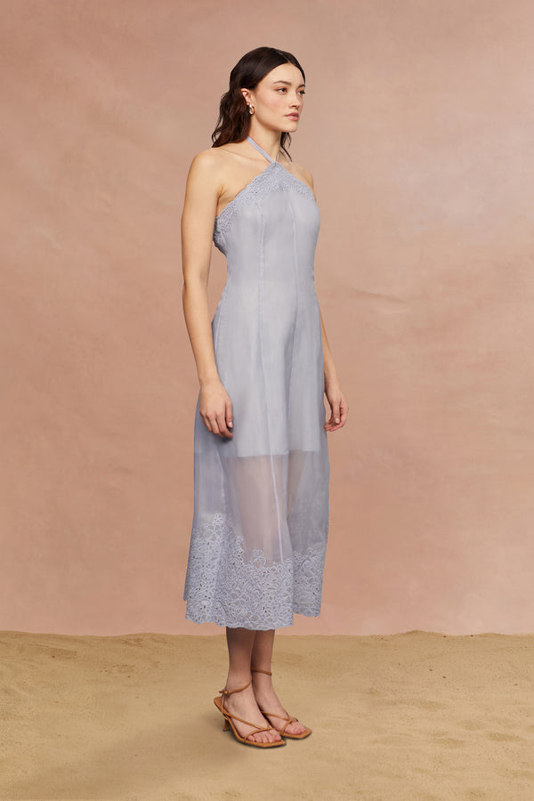 amur Dylan Midi Dress Rain Cloud