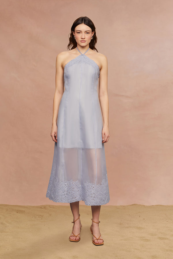 amur Dylan Midi Dress Rain Cloud