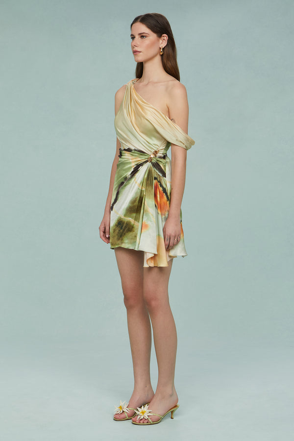 Amur Elowen Print Mini Dress Butterfly Wing