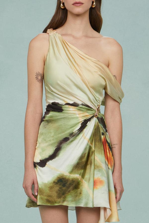 Amur Elowen Print Mini Dress Butterfly Wing