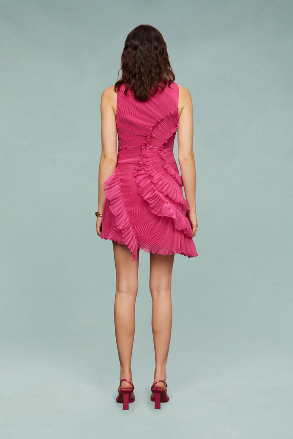 Amur Emilia Cascade Mini Dress Blooming Lily