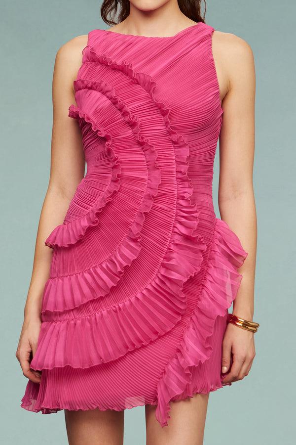 Amur Emilia Cascade Mini Dress Blooming Lily