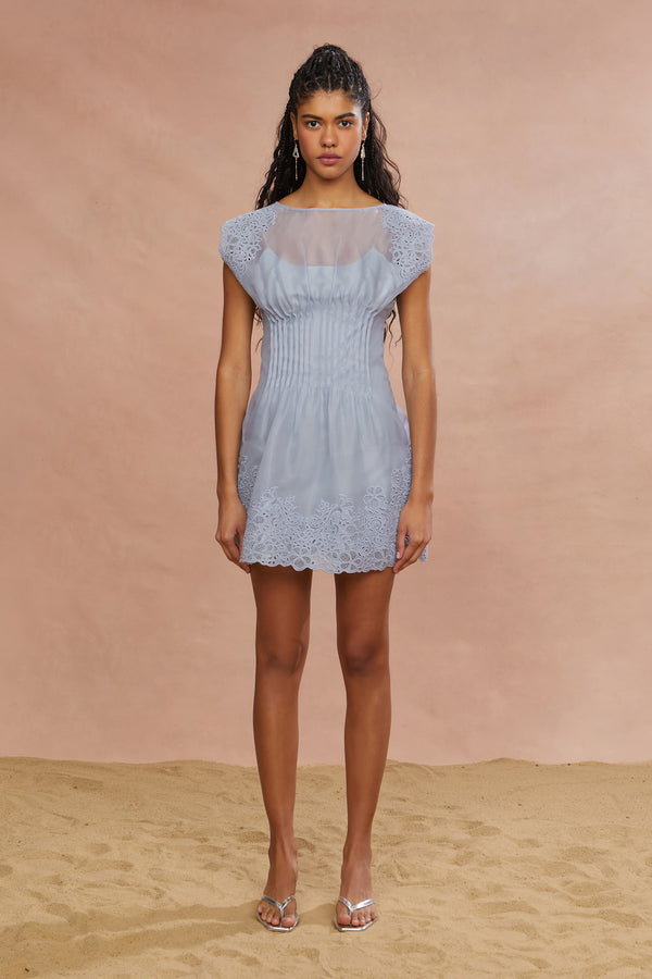 Amur Georgina Mini Dress Rain Cloud