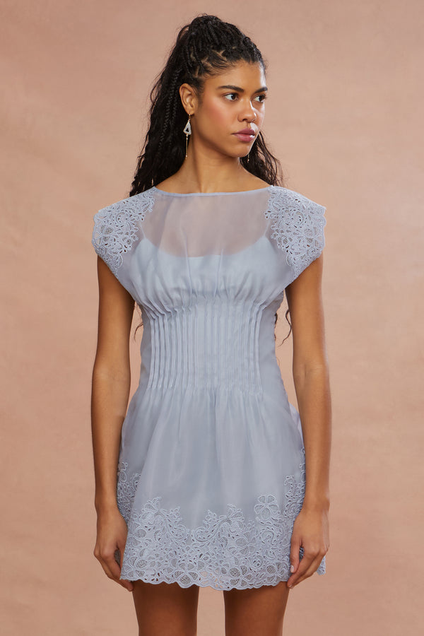 Amur Georgina Mini Dress Rain Cloud