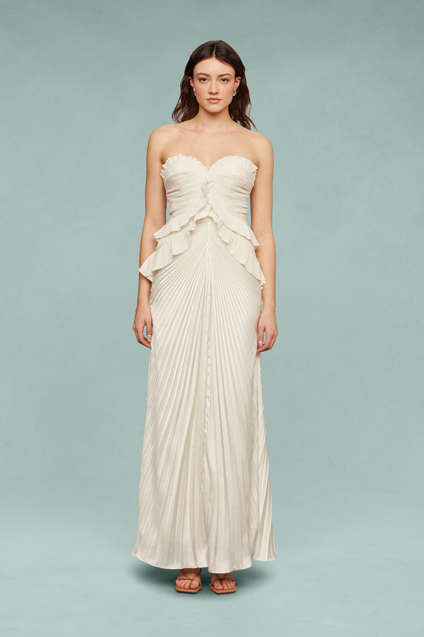 amur Isabell Sweetheart Neck Gown Off-White