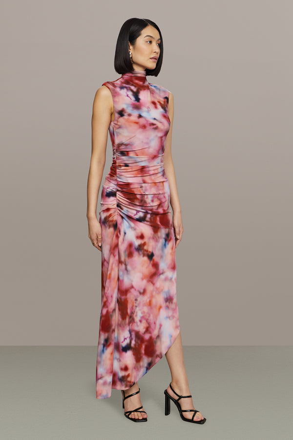 Amur Kai Printed Jersey Dress Ethereal Clouds