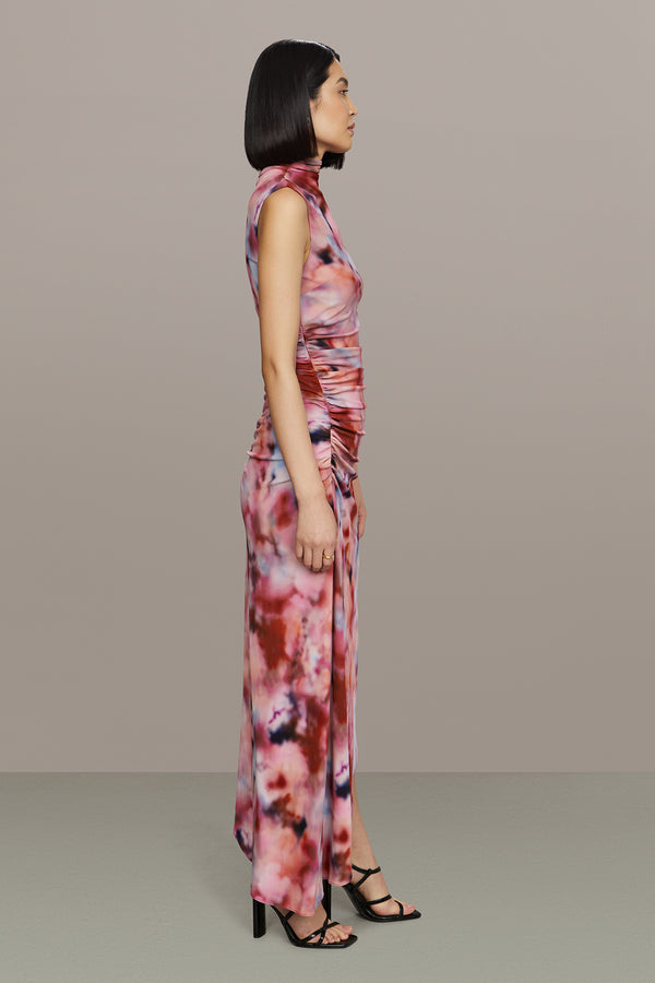 Amur Kai Printed Jersey Dress Ethereal Clouds