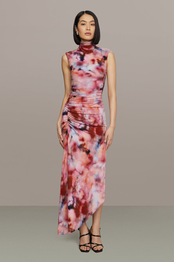 amur Kai Printed Jersey Dress Ethereal Clouds