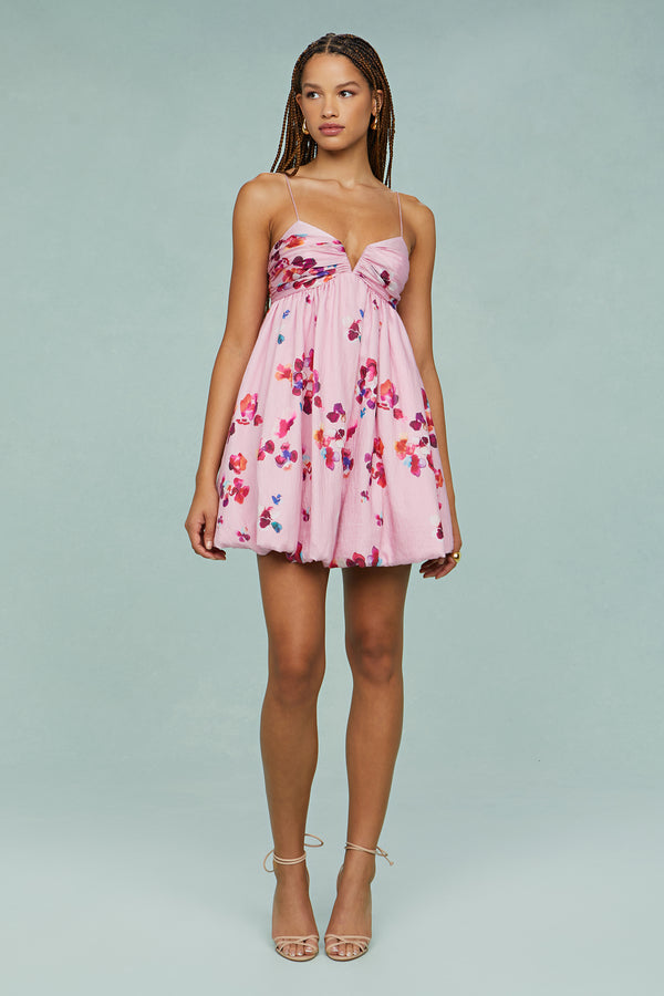 amur Kimberly Mini Dress Mosaic Poppies