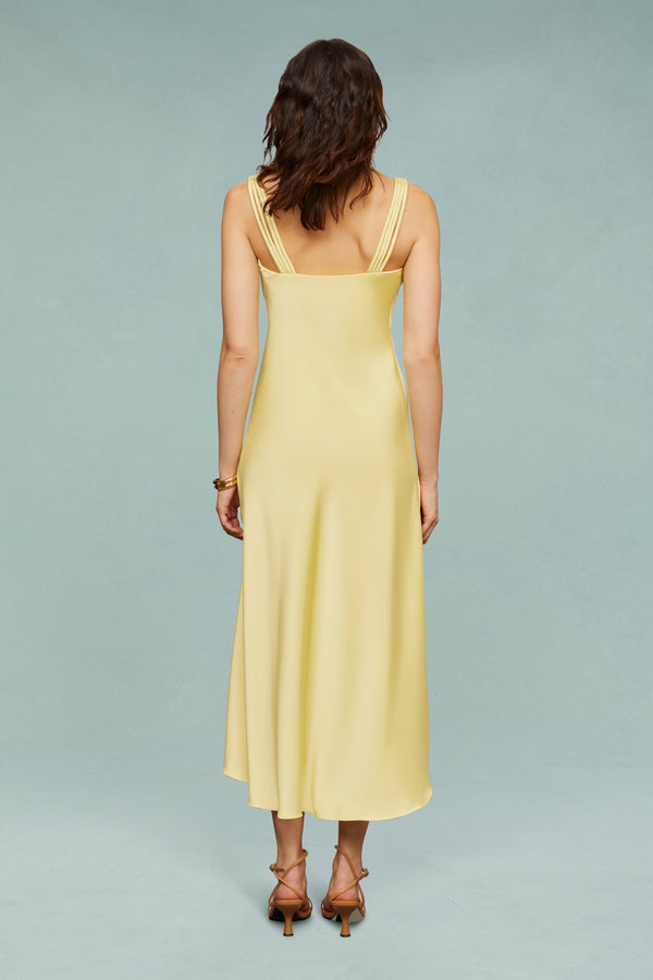 Amur Liza Pleated Midi Dress Lotus