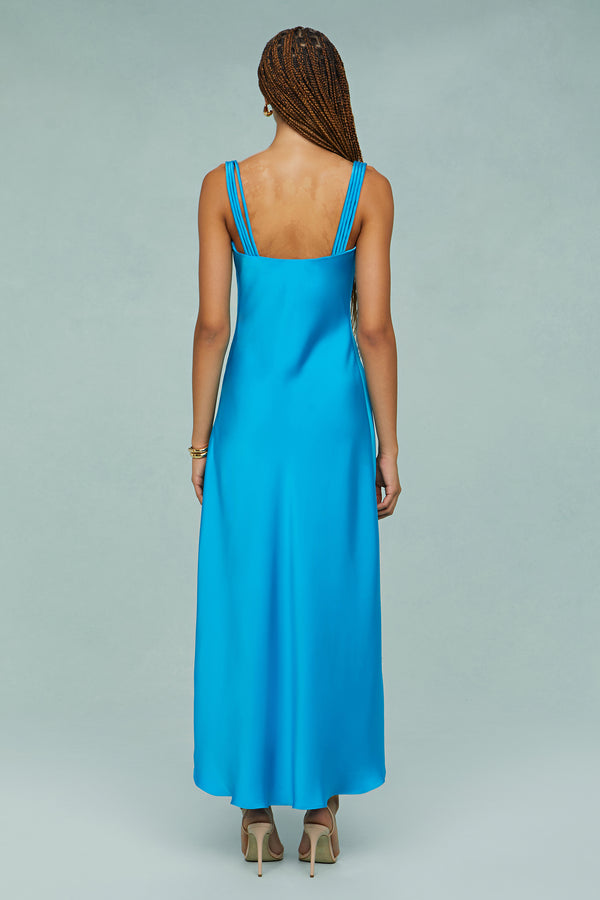 Amur Liza Pleated Midi Dress Morning Dew