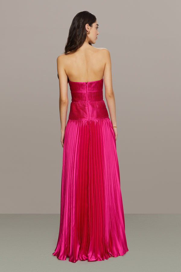 Amur Ludlow Strapless Gown Wild Orchid