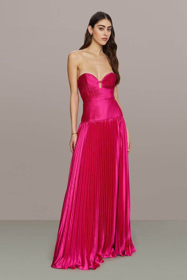 Amur Ludlow Strapless Gown Wild Orchid
