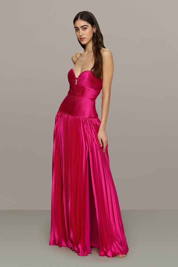 Amur Ludlow Strapless Gown Wild Orchid
