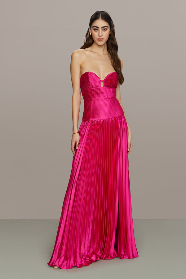 amur Ludlow Strapless Gown Wild Orchid