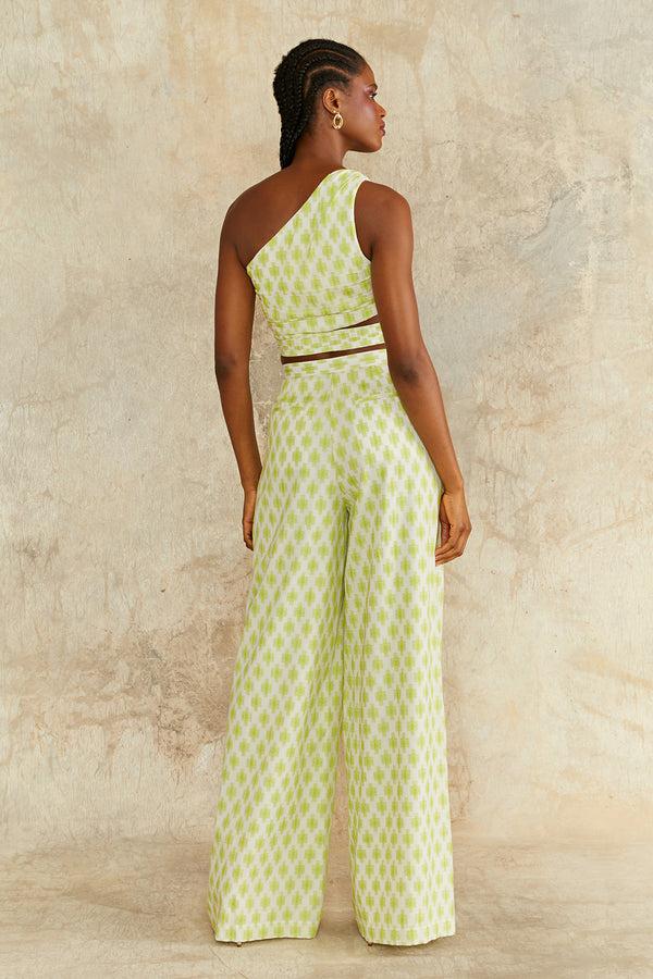 Amur Oak Crop Top Ivory Jacquard