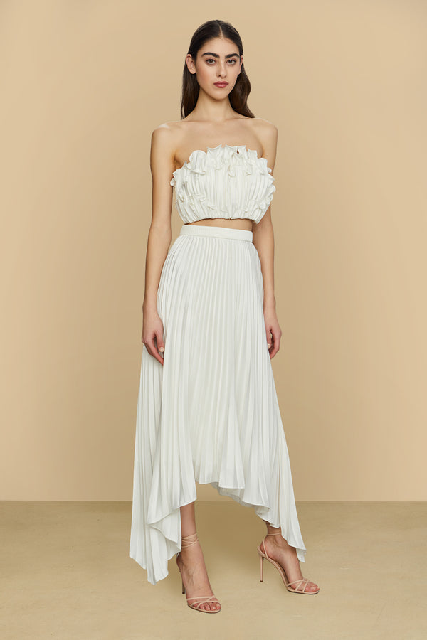 Amur Olana Midi Skirt Ivory