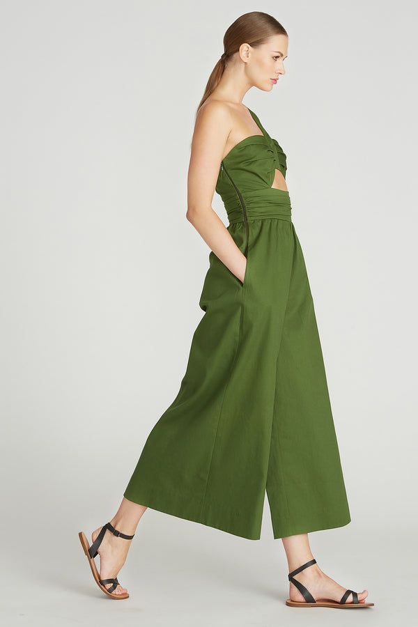 Amur Parris One Shoulder Jumpsuit Military