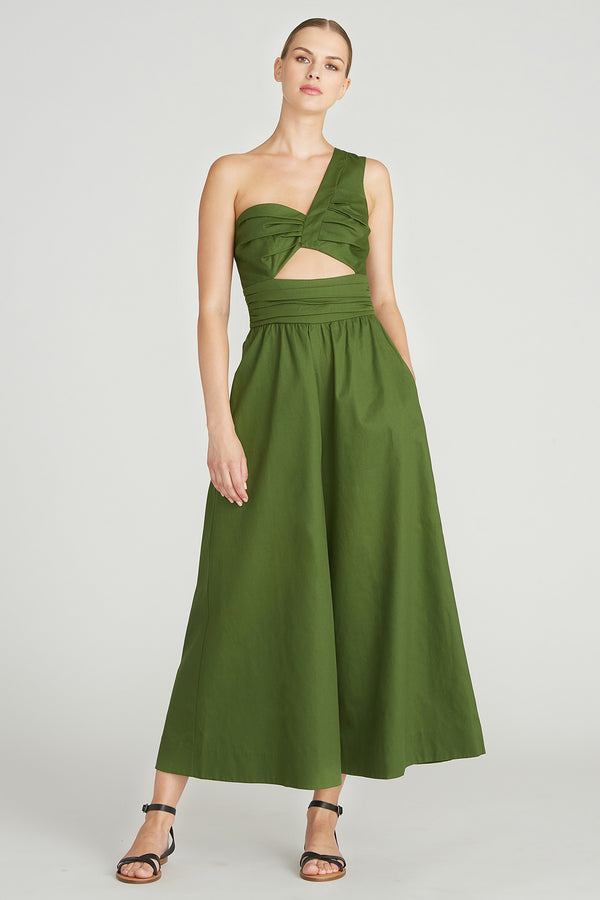 amur Parris One Shoulder Jumpsuit Military