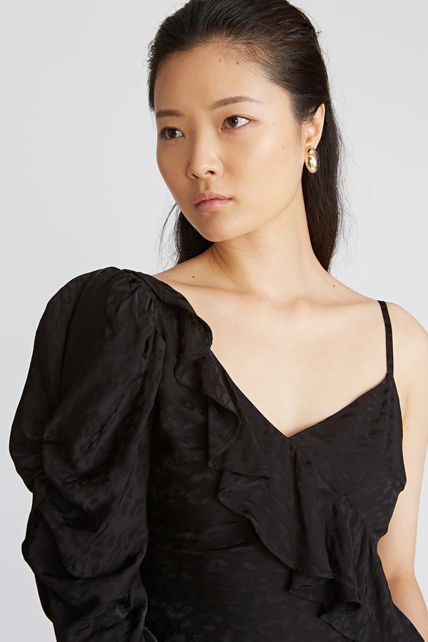 Amur Pasqualena One Shoulder Dress Black