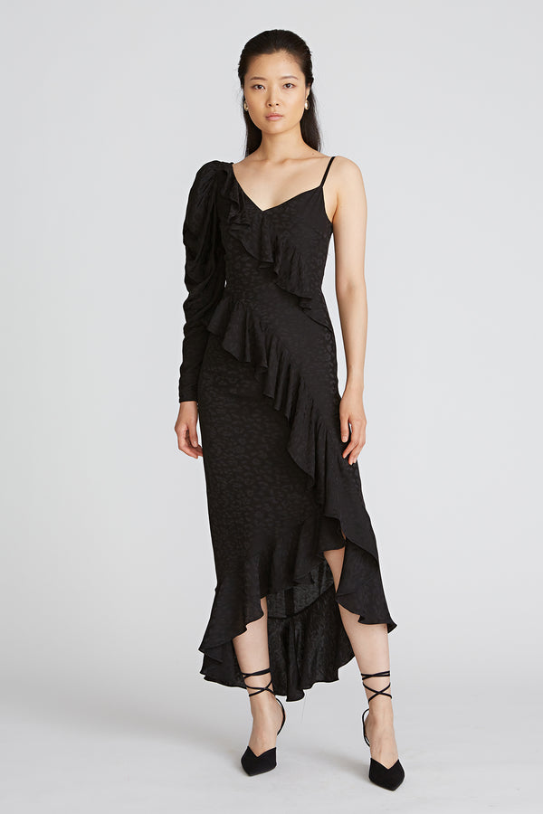 amur Pasqualena One Shoulder Dress Black