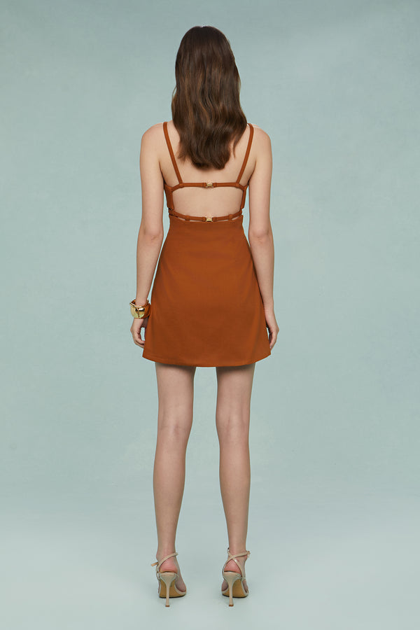 Amur Rei Twill Mini Dress River Rock