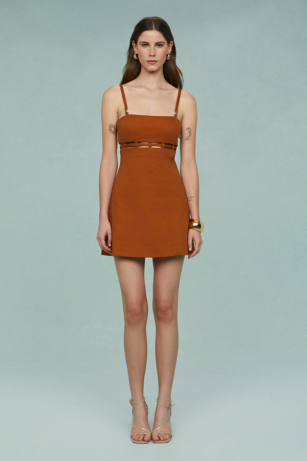 amur Rei Twill Mini Dress River Rock
