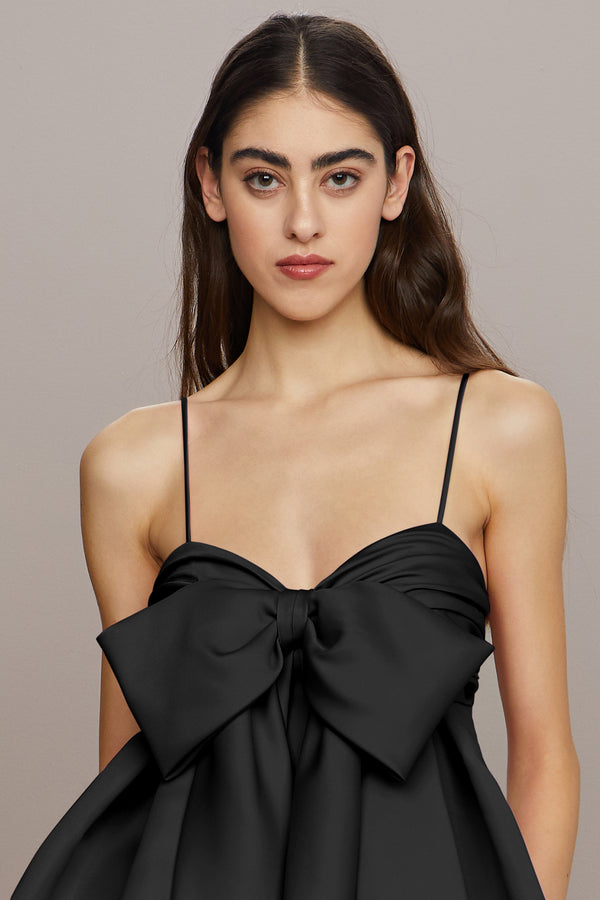 Amur Rose Baby Doll Dress Black