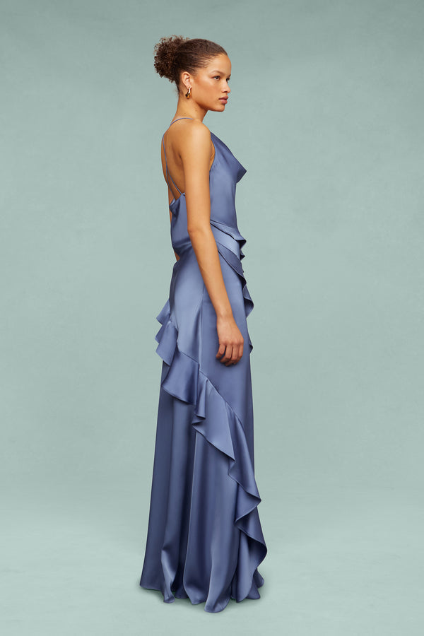 Amur Sara Heavy Charm Gown Dusk Blue