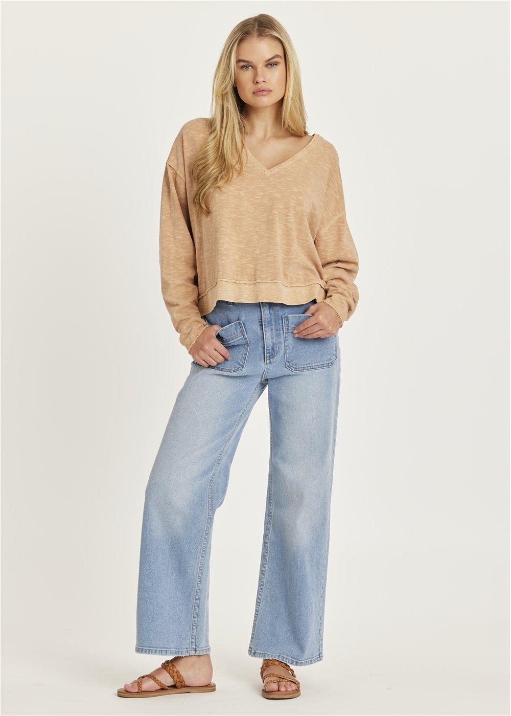 amuse society FEELING LUCKY LONG SLEEVE KNIT