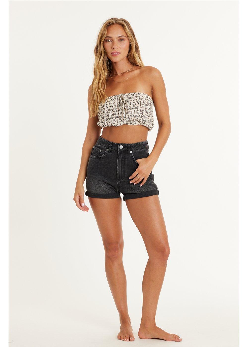 Amuse Society FIONA WOVEN DENIM SHORT