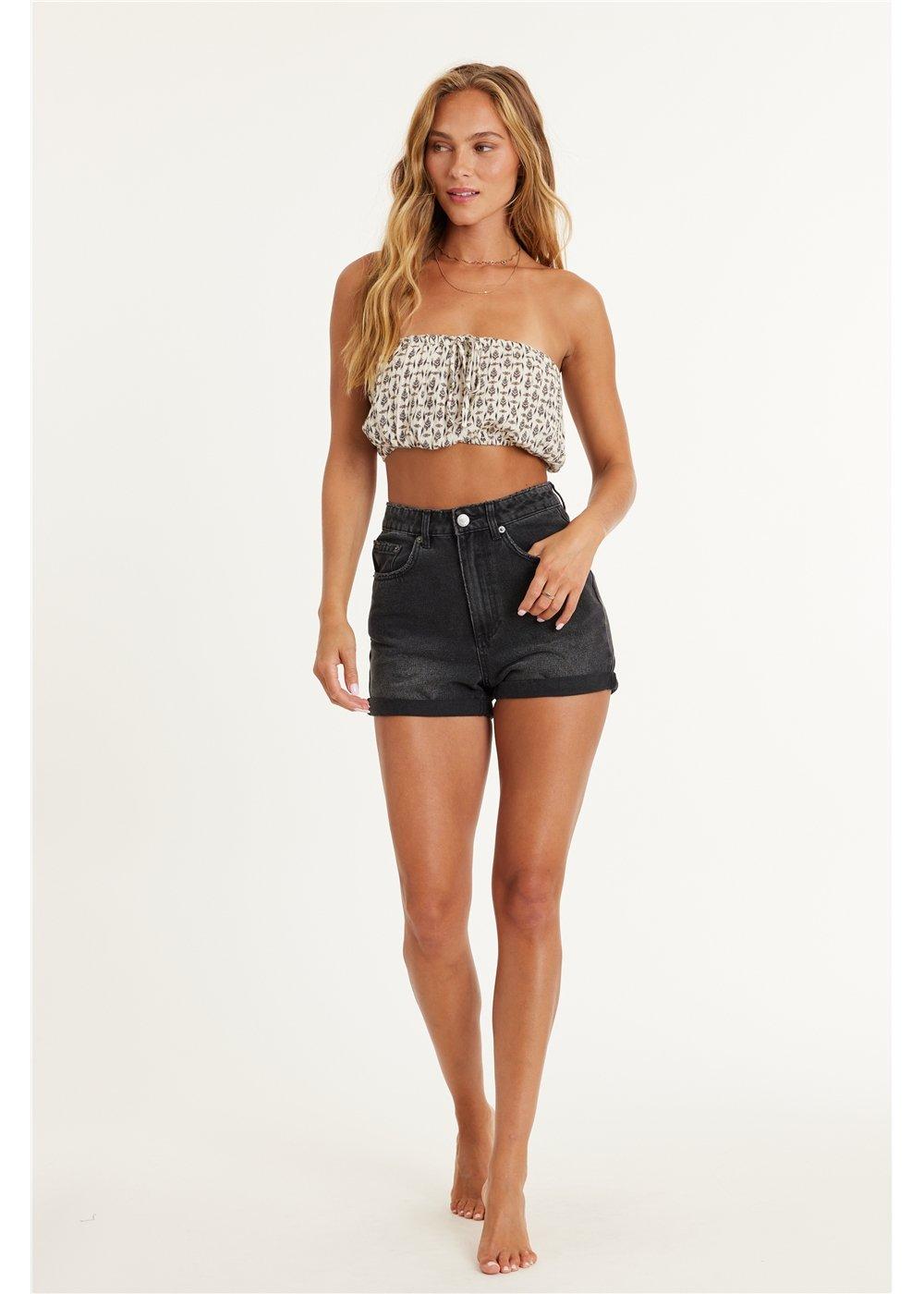 Amuse Society FIONA WOVEN DENIM SHORT