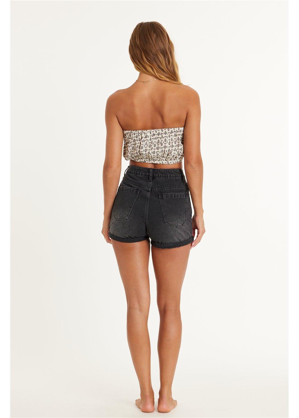 Amuse Society FIONA WOVEN DENIM SHORT