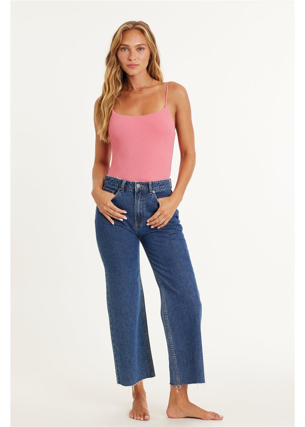 amuse society GABI CROP FLARE WOVEN JEAN