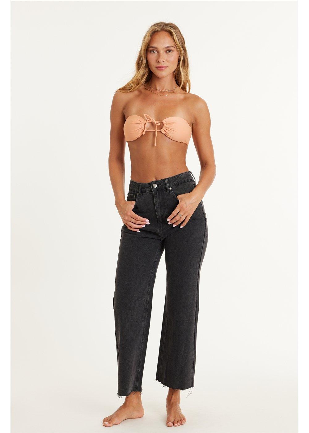 Amuse Society GABI CROP FLARE WOVEN JEAN