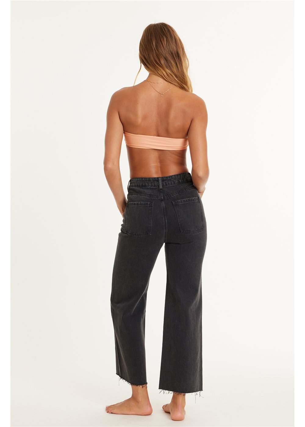 Amuse Society GABI CROP FLARE WOVEN JEAN