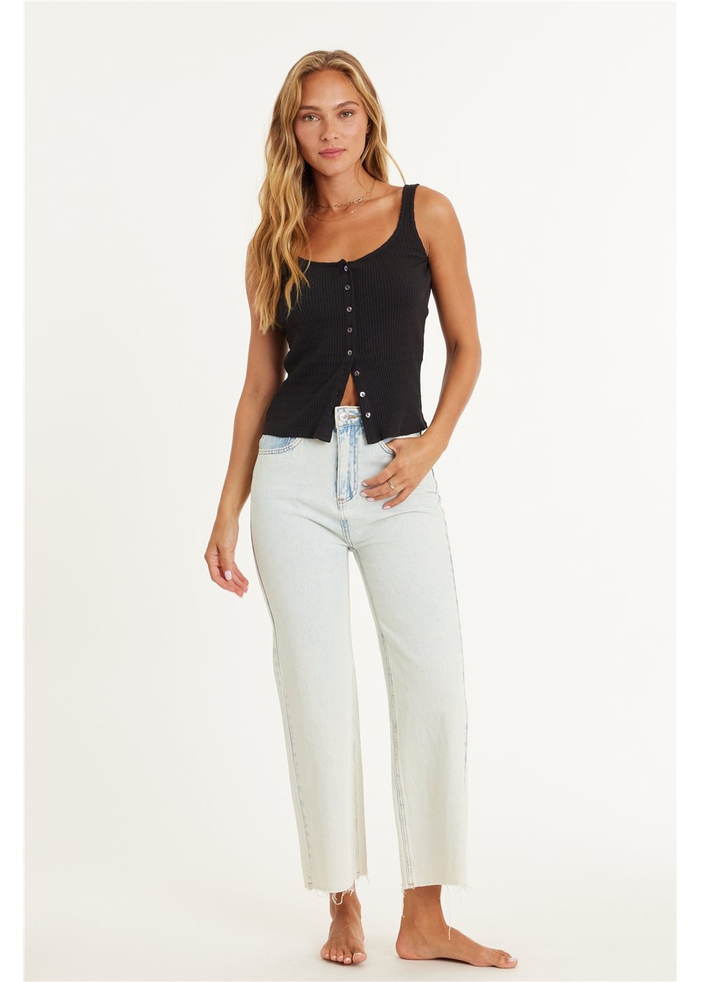 amuse society GABI CROP FLARE WOVEN JEAN