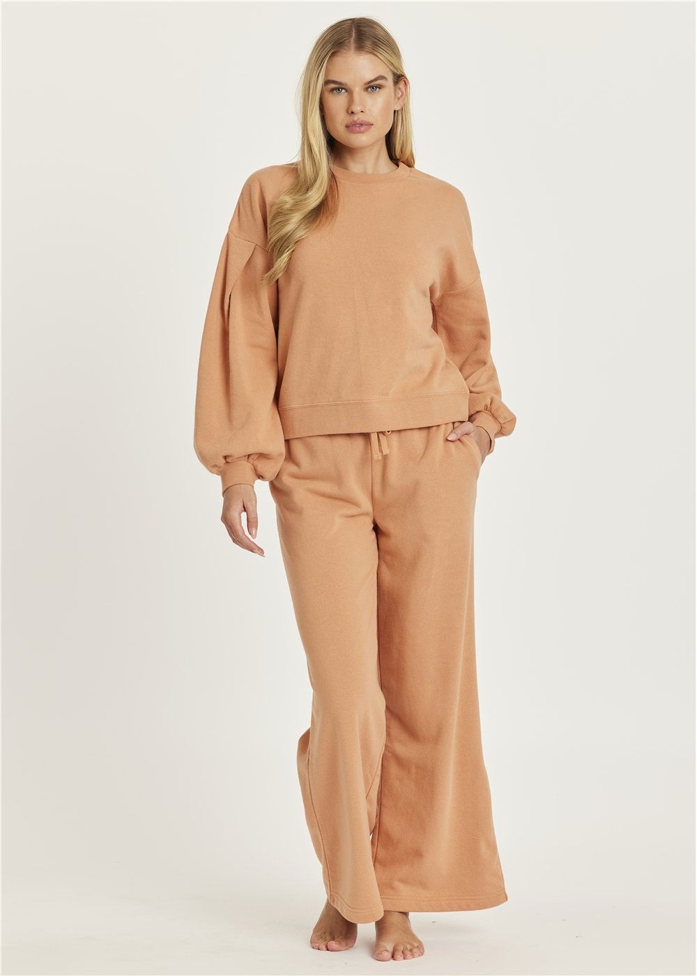 amuse society KIRRA LS KNIT FLEECE TOP