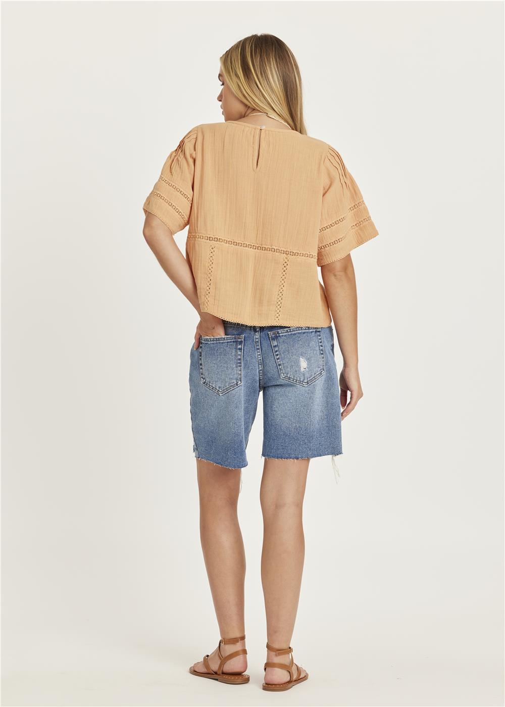 Amuse Society PERFECT SHORT SLEEVE WOVEN